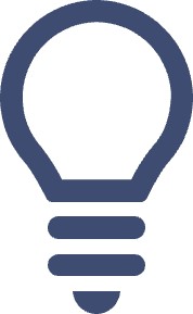 Glühbirnen Icon für Innovation und Ideenreichtum