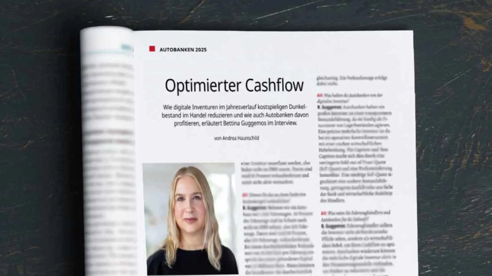 Interview mit Bettina Guggemos im Sondermagazin Autobanken im Autohaus Magazin 09/2025