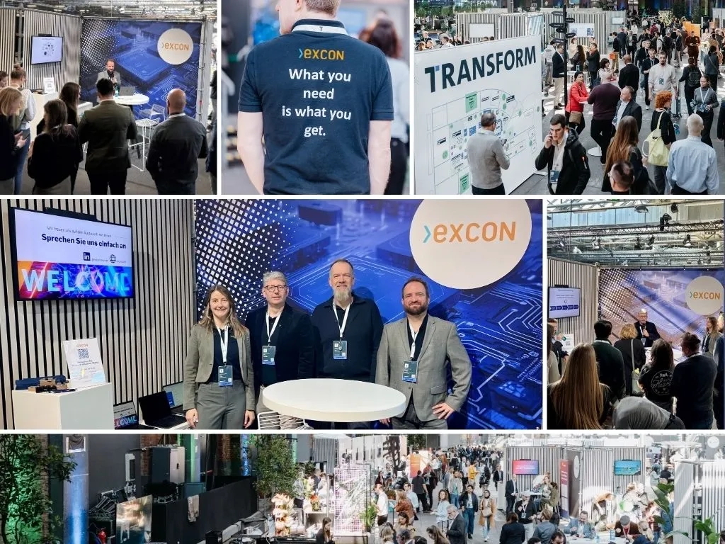 TRANSFORM Messebesuch EXCON-Collage von Team und Eindrücken