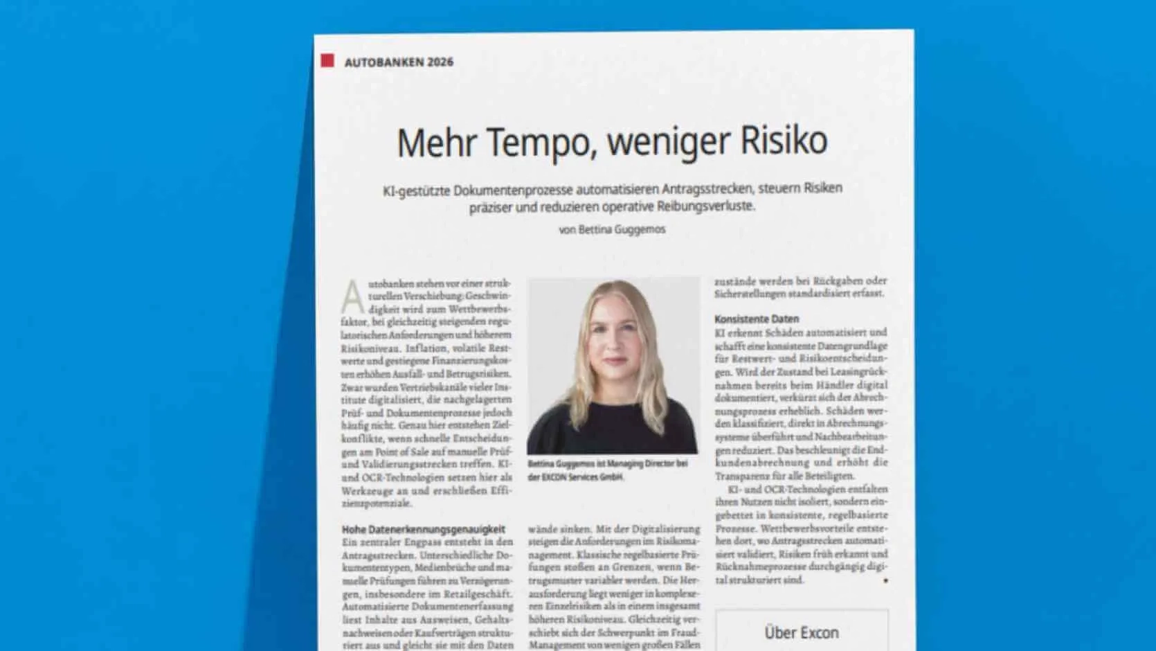 EXCON-Artikel im AUTOHAUS Bankenspezial