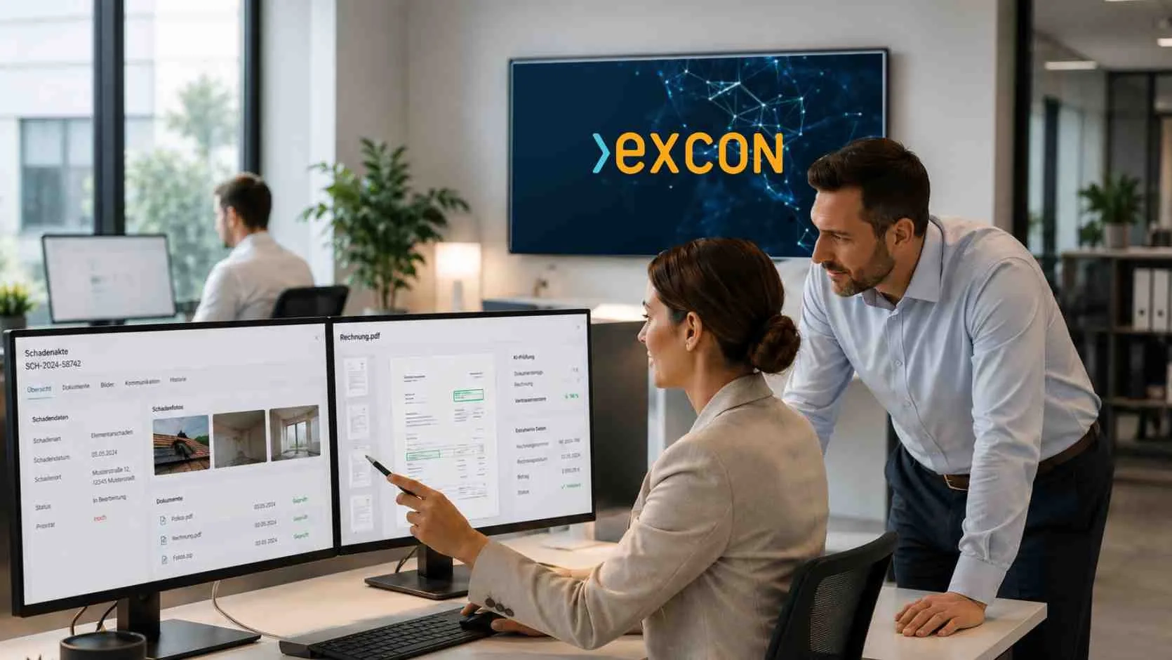 Digitale Schadenbearbeitung im Innendienstteam bei EXCON