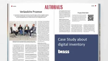 Digital inventory in car dealerships: Brass Group case study in AUTOHAUS magazine