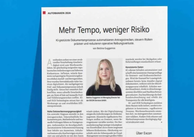 EXCON-Artikel im AUTOHAUS Bankenspezial